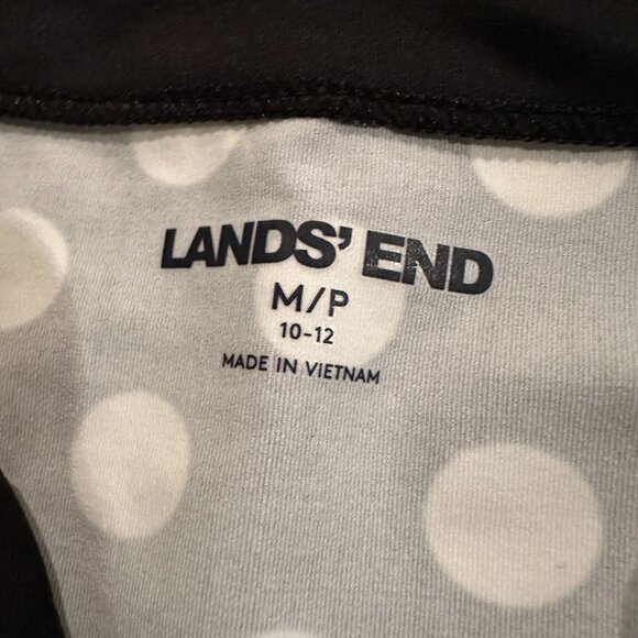 Lands’ End Swim Cover-Up – Black & White Polka Dot – Medium Petite - Picture 7 of 10